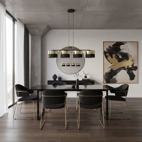 Velto Black+Gold Pendant Lamp (4 lights)