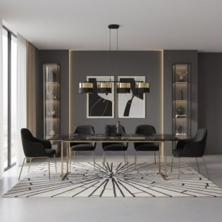 Velto Black+Gold Pendant Lamp (4 lights)