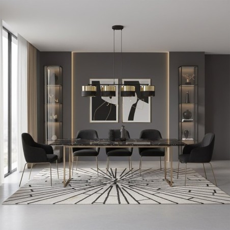 Velto Black+Gold Pendant Lamp (4 lights)