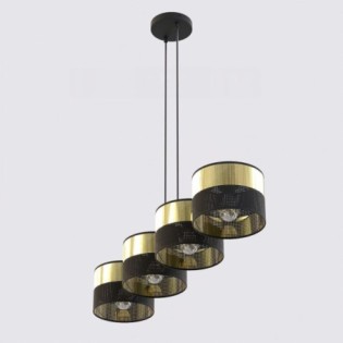 Velto Black+Gold Pendant Lamp (4 lights)