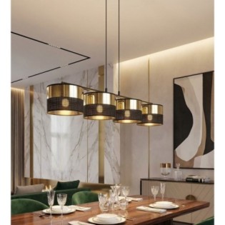 Velto Black+Gold Pendant Lamp (4 lights)