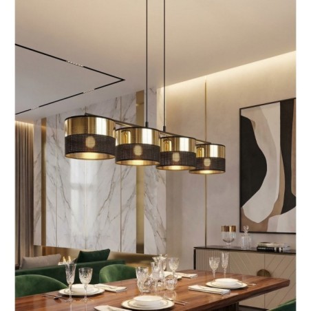 Velto Black+Gold Pendant Lamp (4 lights)