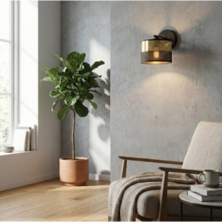 Velto Black+Gold Wall Lamp