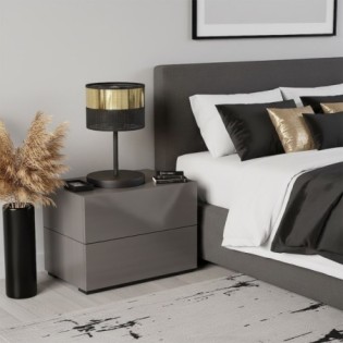 Velto Black + Ororo Table Lamp
