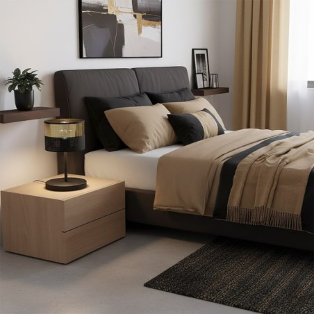 Velto Black + Ororo Table Lamp