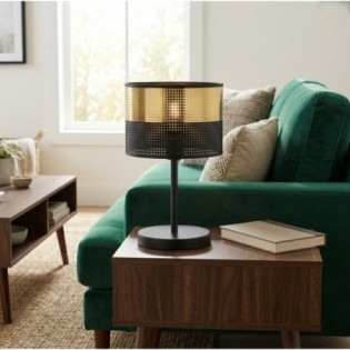 Velto Black + Ororo Table Lamp
