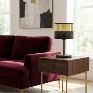 Velto Black + Ororo Table Lamp