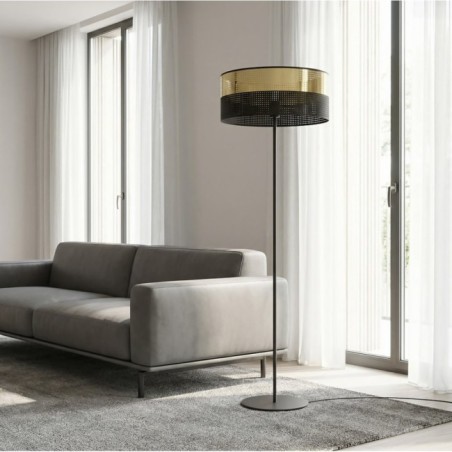 Velto Black+Gold Floor Lamp