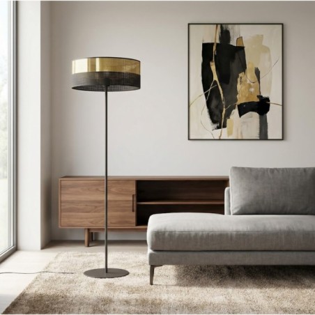 Velto Black+Gold Floor Lamp