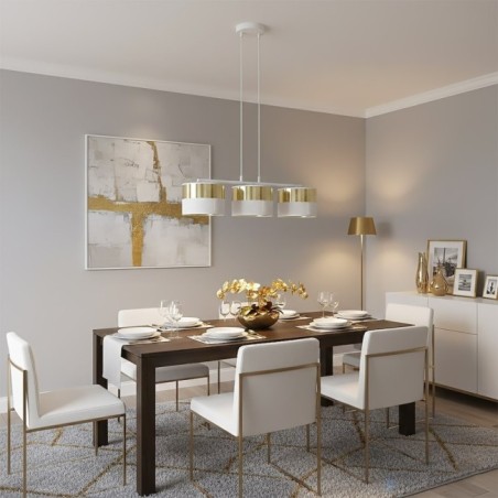 Velto White+Gold Pendant Lamp (3 lights)