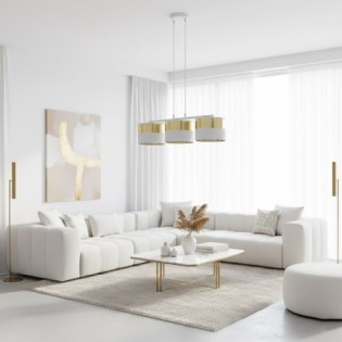 Velto White+Gold Pendant Lamp (3 lights)
