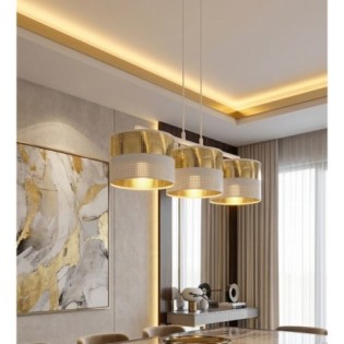 Velto White+Gold Pendant Lamp (3 lights)
