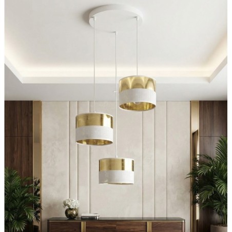 Velto II White+Gold Pendant Lamp (3 lights)