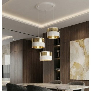 Velto II White+Gold Pendant Lamp (3 lights)