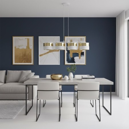 Velto White+Gold Pendant Lamp (4 lights)