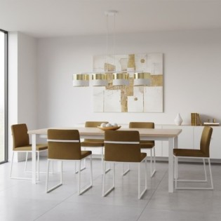 Velto White+Gold Pendant Lamp (4 lights)