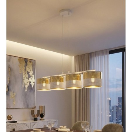 Velto White+Gold Pendant Lamp (4 lights)