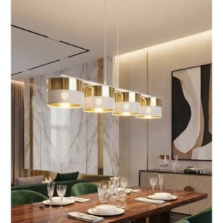 Velto White+Gold Pendant Lamp (4 lights)
