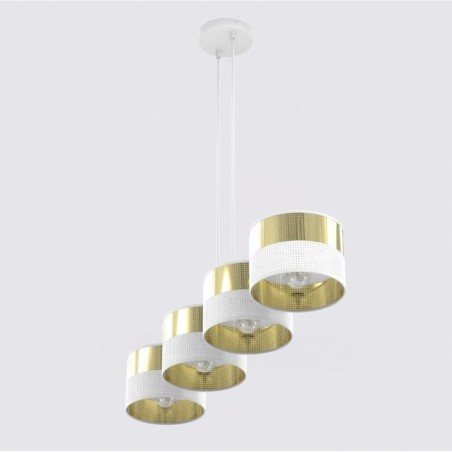 Velto White+Gold Pendant Lamp (4 lights)