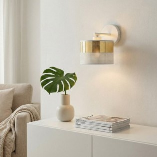 Velto White+Gold Wall Lamp