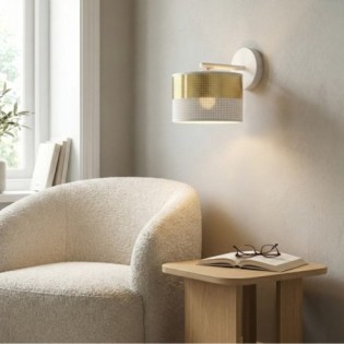 Velto White+Gold Wall Lamp