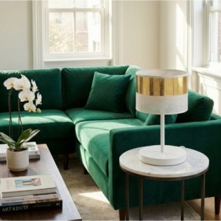 Velto White+Gold Table Lamp