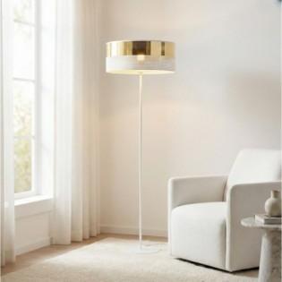 Velto White+Gold Floor Lamp