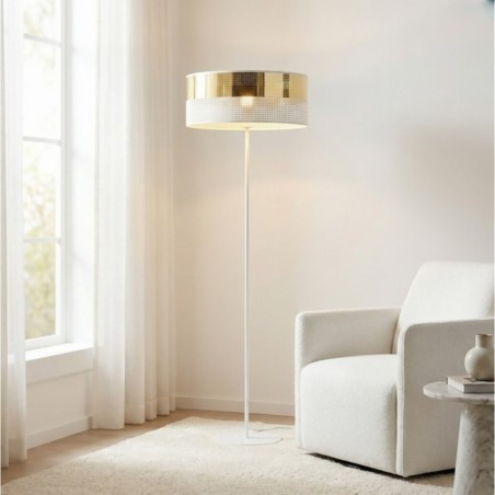 Velto White+Gold Floor Lamp