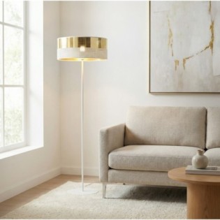 Velto White+Gold Floor Lamp