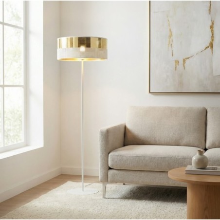 Velto White+Gold Floor Lamp