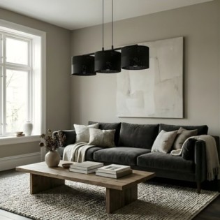 Lomis Black Pendant Lamp (3...