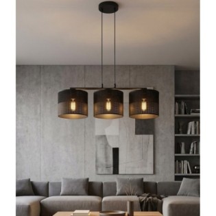 Lomis Black Pendant Lamp (3 lights)