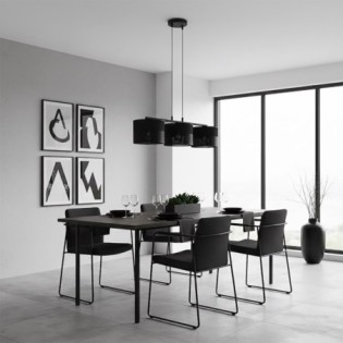 Lomis Black Pendant Lamp (3 lights)