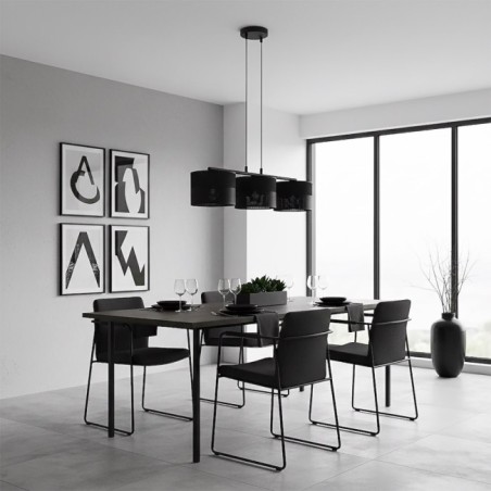 Lomis Black Pendant Lamp (3 lights)