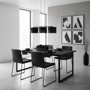 Lomis Black Pendant Lamp (3 lights)
