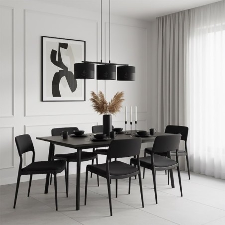 Lomis Black Pendant Lamp (3 lights)