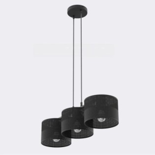 Lomis Black Pendant Lamp (3 lights)