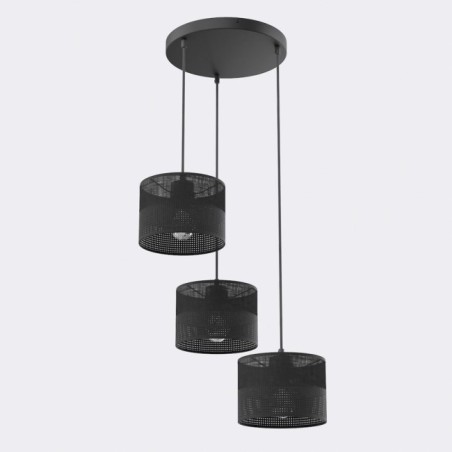 Lomis II Black Pendant Lamp (3 lights)