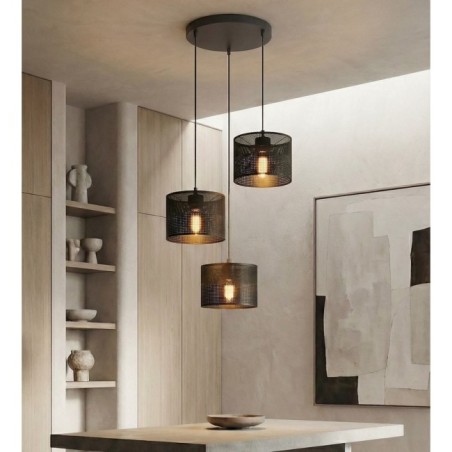 Lomis II Black Pendant Lamp (3 lights)