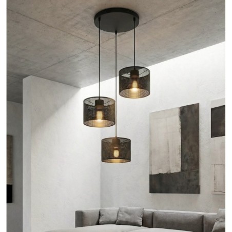 Lomis II Black Pendant Lamp (3 lights)