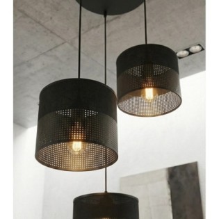 Lomis II Black Pendant Lamp (3 lights)