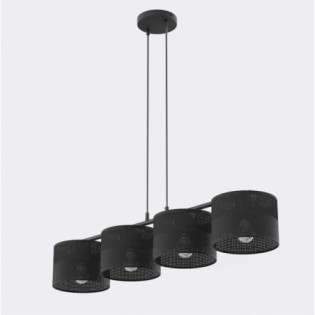 Lomis Black Pendant Lamp (4 lights)