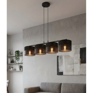 Lomis Black Pendant Lamp (4 lights)