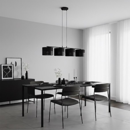 Lomis Black Pendant Lamp (4 lights)