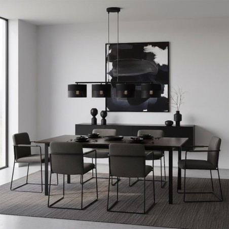 Lomis Black Pendant Lamp (4 lights)