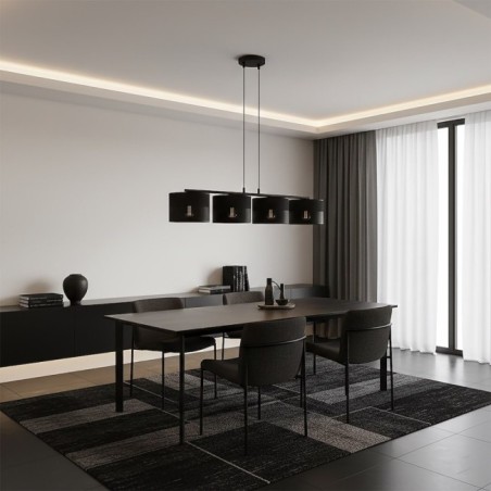 Lomis Black Pendant Lamp (4 lights)