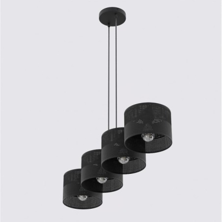 Lomis Black Pendant Lamp (4 lights)