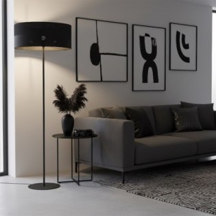 Lomis Black Floor Lamp