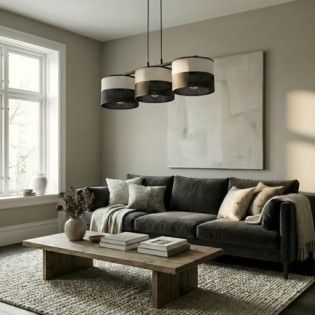 Lomis Gray Pendant Lamp (3 lights)