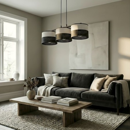Lomis Gray Pendant Lamp (3 lights)